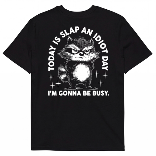 TODAY IS SLAP AN IDIOT DAY I'M GONNA BE BUSY.