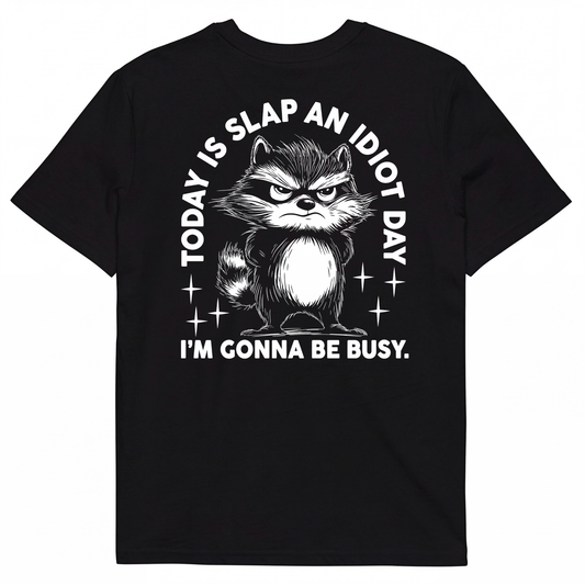 TODAY IS SLAP AN IDIOT DAY I'M GONNA BE BUSY.