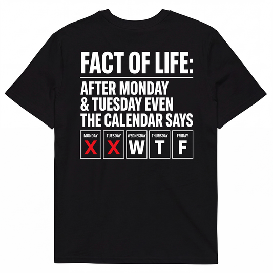 FACT OF LIFE: AFTER MONDAY & TUESDAY EVEN THE CALENDAR SAYS WTF