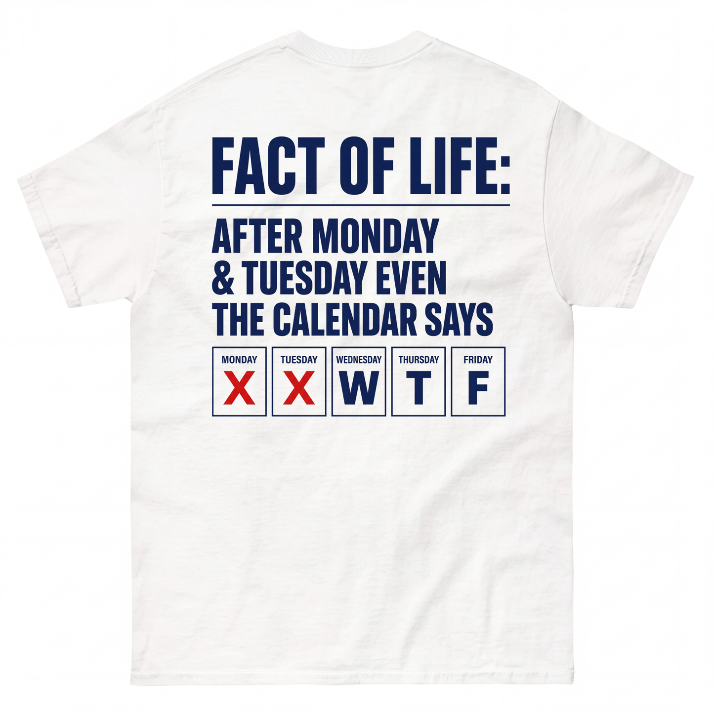 FACT OF LIFE: AFTER MONDAY & TUESDAY EVEN THE CALENDAR SAYS WTF